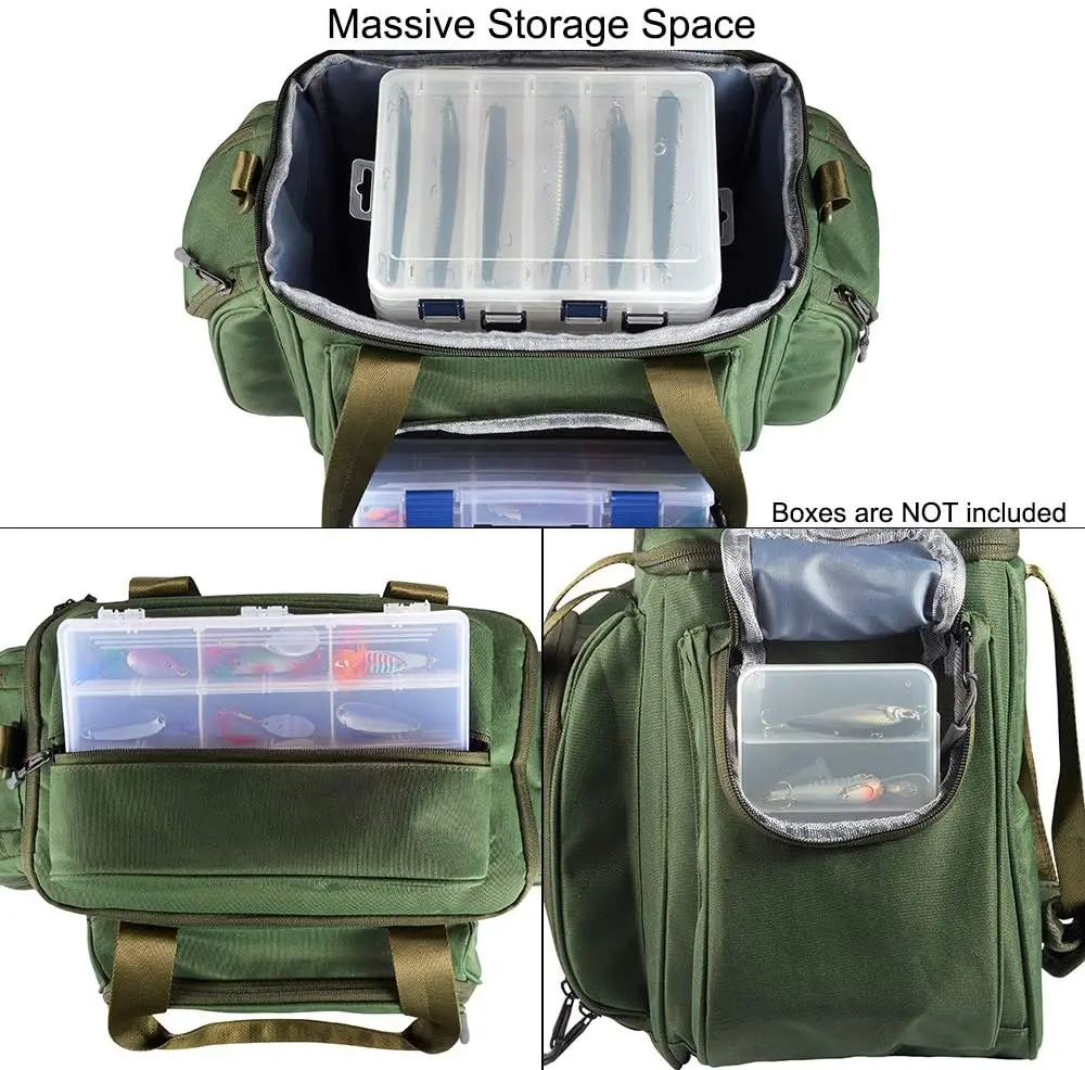 Multi-Pocket Waterproof Piscifun Water Resistantcarp Fishing Tackle Bags With Boxes