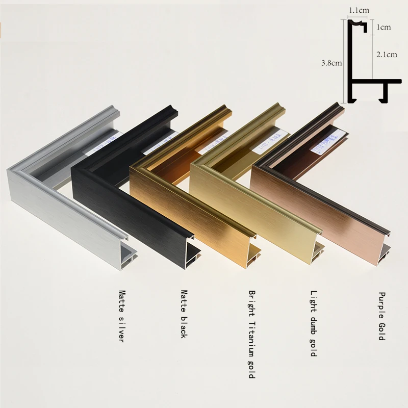 Metal Poster Wedding Photo Frame Moulding Photo Frame Moulding Aluminum Profile Modern Simple Decorative Picture Frame Lines