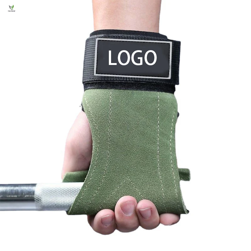 Premium Silicone Padding Protect Palm Hand Lifting Grip Pad Gym Adjustable Wrist Straps for Weight Power