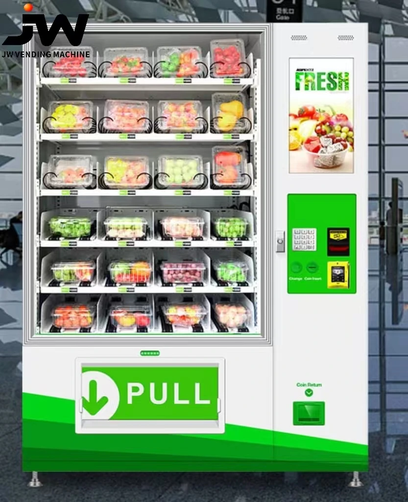 24 Hours Self Service Bread Dessert Vending Machines Cupcake Vending Machine with Refrigerated Function and Elevator with card