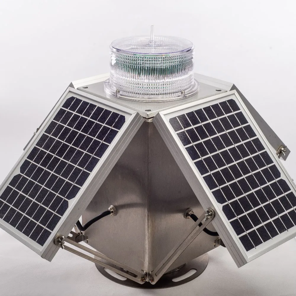 Doublewise LED Solar Power Portable Airport Airfield Lighting System White Light Blue Body