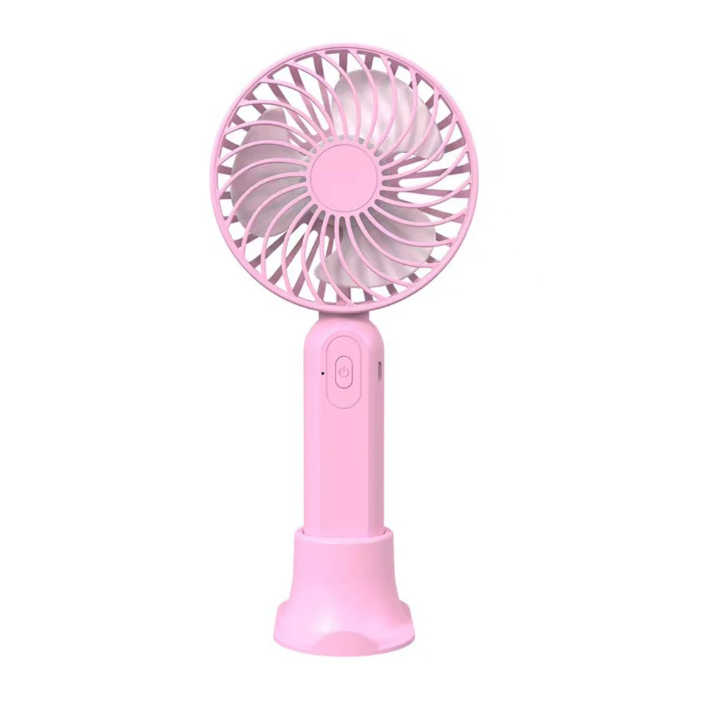 Factory Customized Handheld Small Fan Indoor and Outdoor Office Student Portable Mini Battery Fan With Base