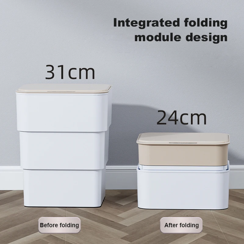 18l Smart Sensor Folding Trash Can High Quality Induction Trash Bin For Bathroom Toilet Kitchen Waste Storage