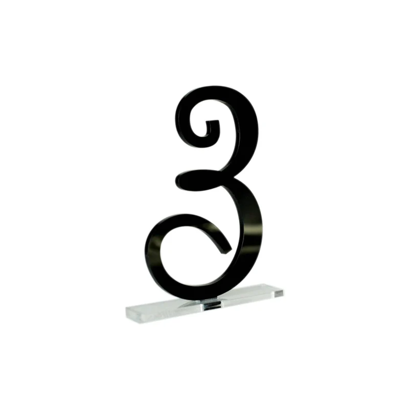 Black Acrylic Table Numbers Wholesale Acrylic Table Number Custom Cut Lucite Table Numbers for Restaurant