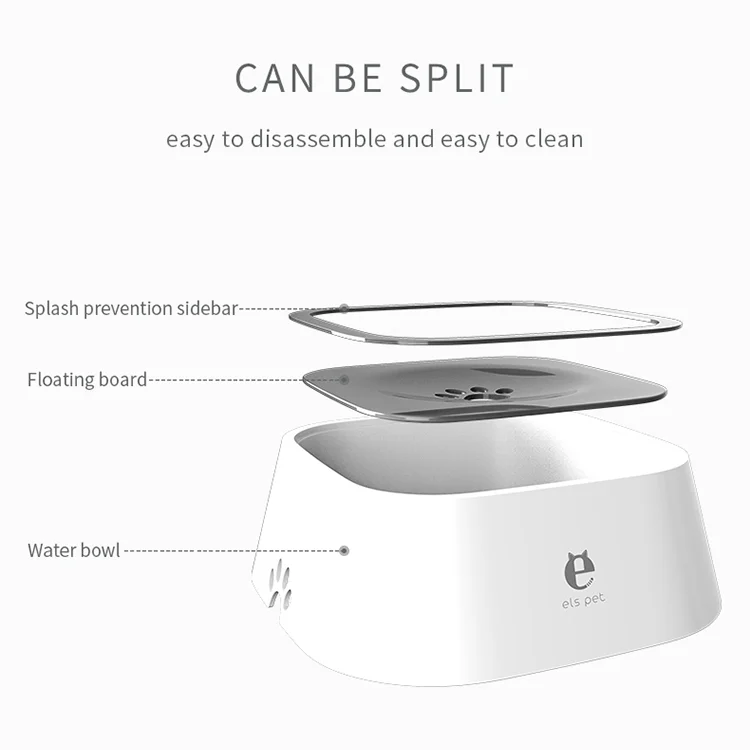 Plastic Portable Pet Anti Spill Dog Bowls Floating Not Wetting Mouth Cat Bowl No Spill Pet Drinking Water Feeder Dog Bowl