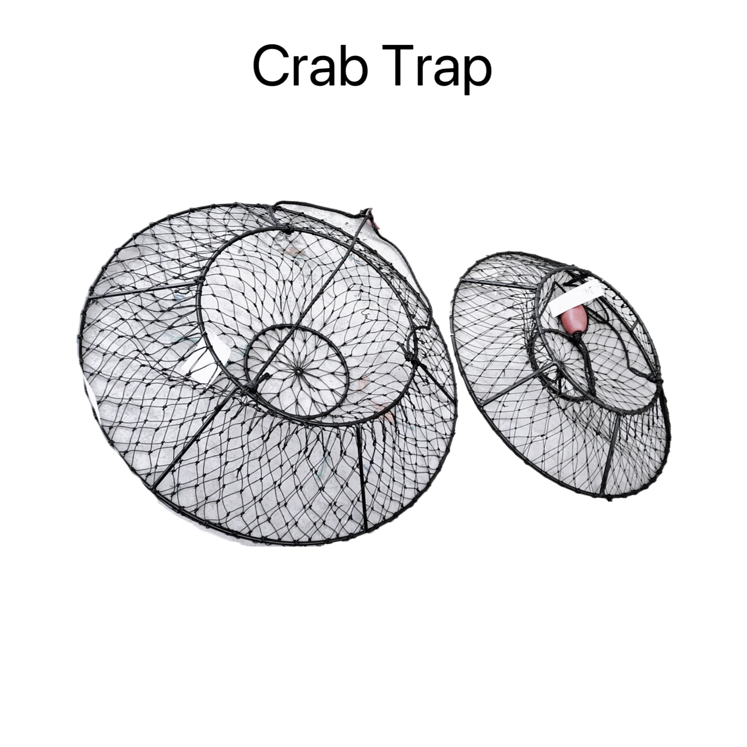 The US market round shape hoop net  plastic coated PE fishing net crab drop net UFO shape crab trap