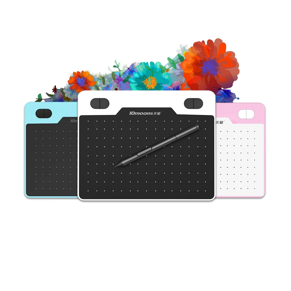 Hot selling Factory 10moons T503 6x4 inch 8192 Levels Pen Pressure Pad With Digital Pen Mouse Drawing Graphic Tablet