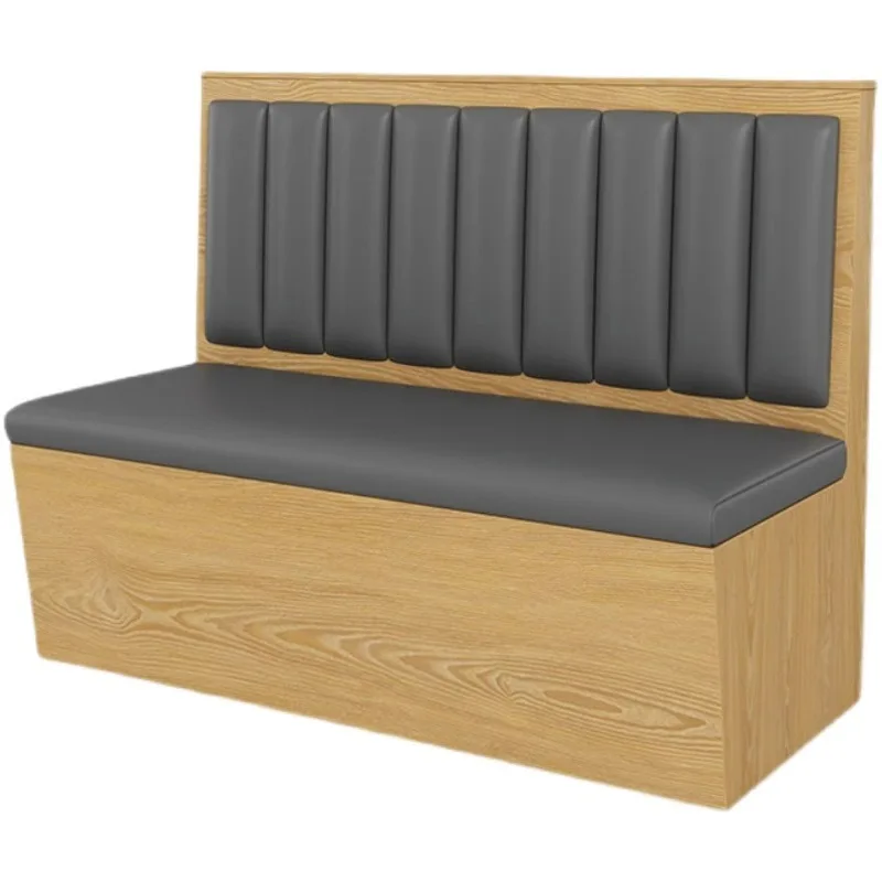 Factory custom commercial dining fast food shop wooden booth seating cafe restaurant furniture table and chair