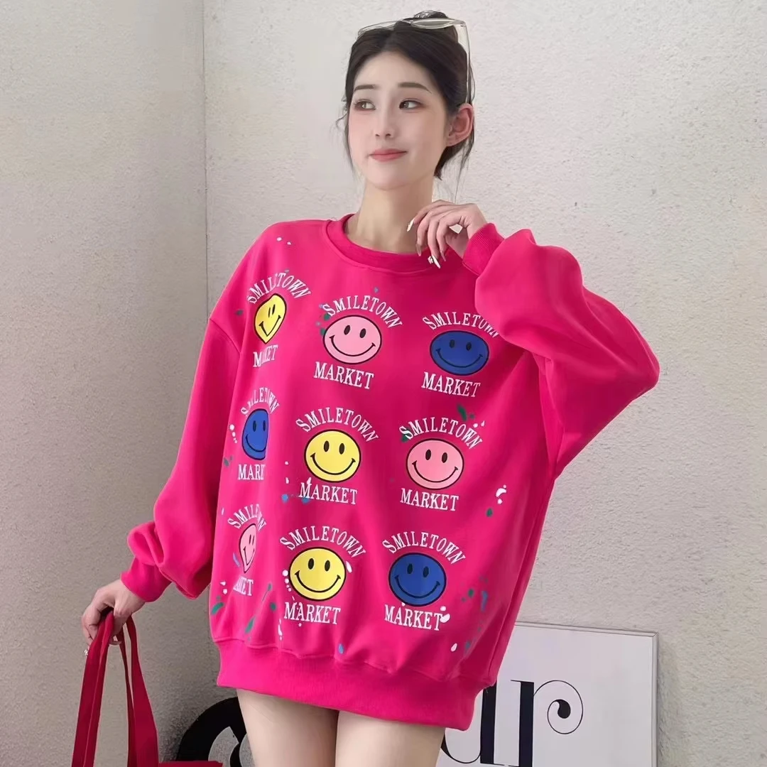 popular over size 100 cotton printed lady hoodies OC927