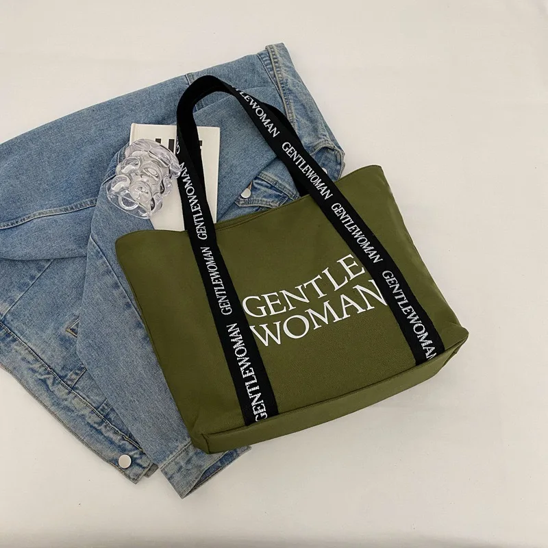 Женская Холщовая Сумка на одно плечо с принтом текста заказ Большая вместительная сумка для покупок открытом воздухе ручная поездок работу студентов