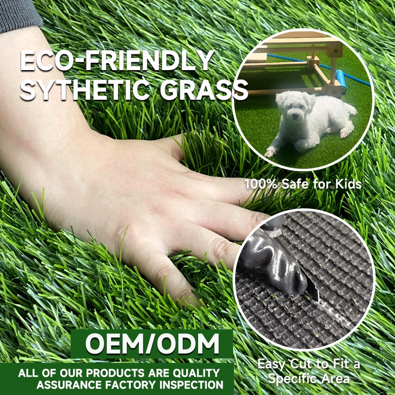 55mm Height Synthetic Garden Turf PE Plastic Artificial Grass for Home Landscaping and Sports like Football and Badminton