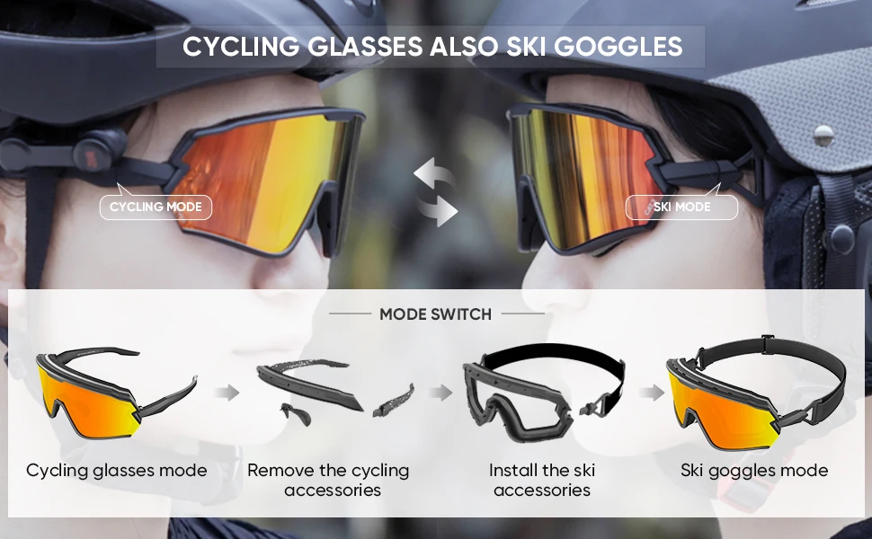 HUBO 505 custom cycling sunglasses polarized photochromic interchangeable lens tr90 sports glasses bike sunglasses factory