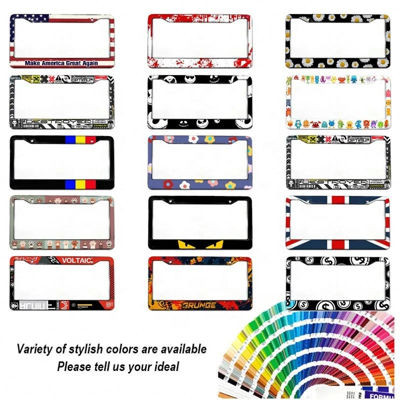 High Quality Alloy Car License Plate Frame/Holder Cover License Plate Frames Car Number License Plate Frame With Custom Logo