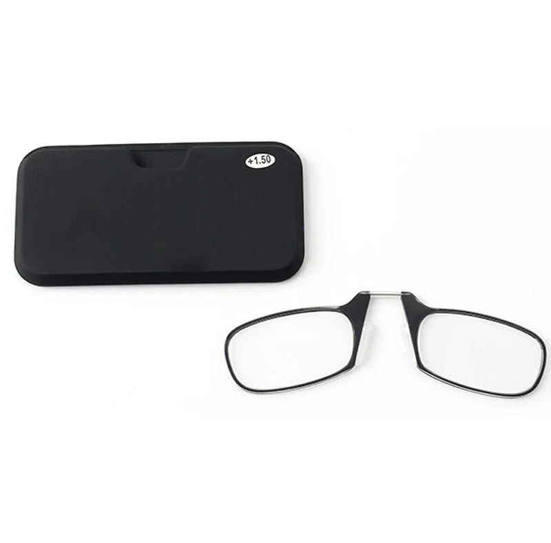 Новые мини-дизайнерские зажимы для носа на супер гибкий металлический мост очки чтения горячая Распродажа TR90 портативный складной безногий считыватель