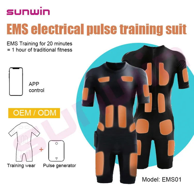 Oem Odm Healthcare Ems Training Suit Muscles Massage Clothing Electric Muscle Stimulator Smart Fitness Ems Suit
