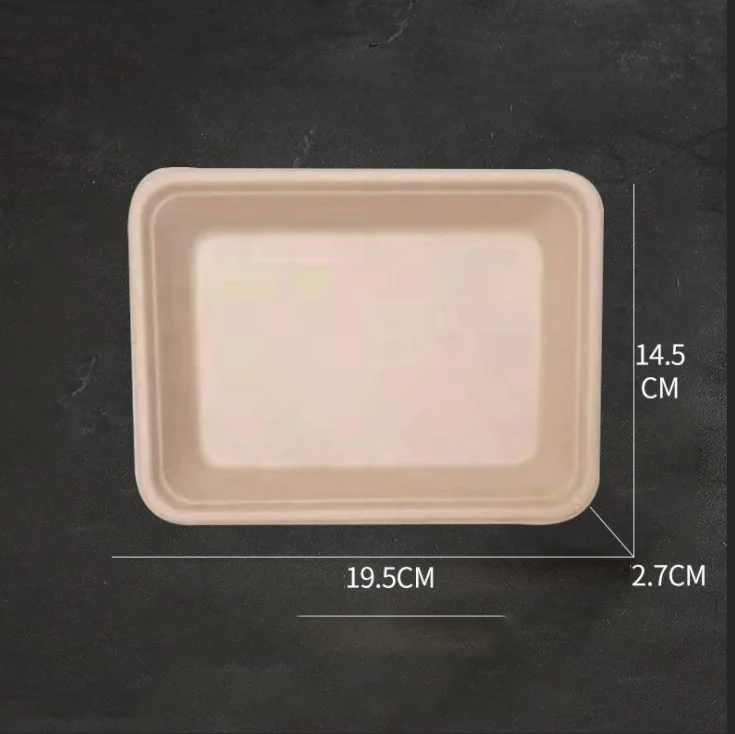 High Quality Take Away Disposable Corn Starch Platter Food Meat Tray Biodegradable Containers