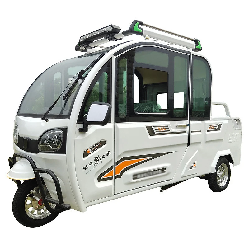 72V 2200W  New energy arrival electric tricycles vehicles with plastic cabin for the handicapped Bottom Price