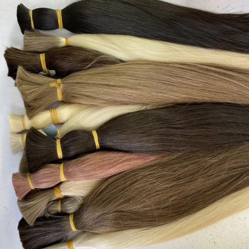 Wholesale Hair Vendors Virgin Bundles Russian Double Drawn Human Hair Braiding Hair Bulk
