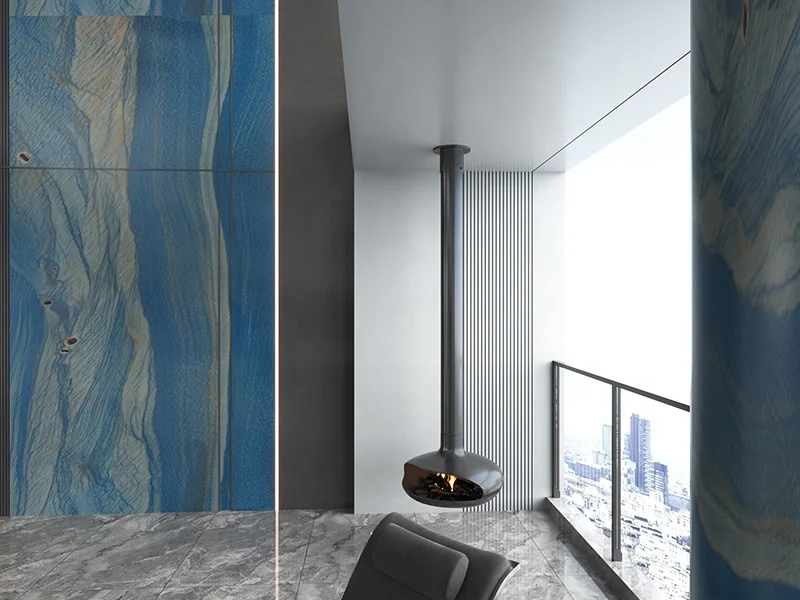 Yushi Group marble Azul Macaubas Quartzite slab Luxury Stone design Big Slabs marble design for furniture