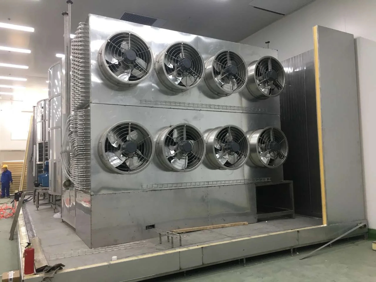 Double drum spiral freezer