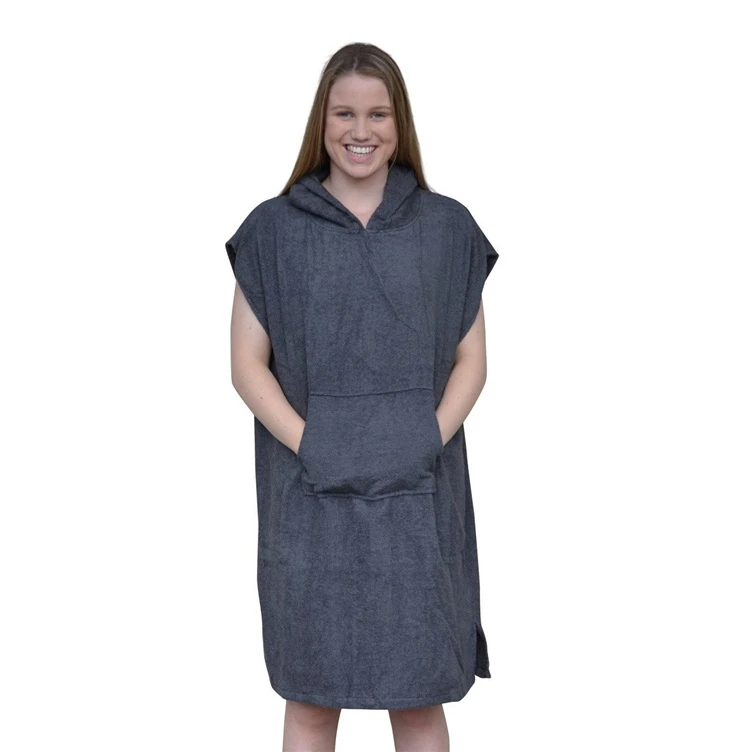 custom adult hooded surf poncho beach towel outdoor 100% cotton terry cloth poncho towel