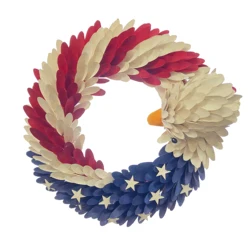 Independence day USA July 4th Patriotic Wreath Handcrafted Hanging Flag american eagle wreath 4th of july