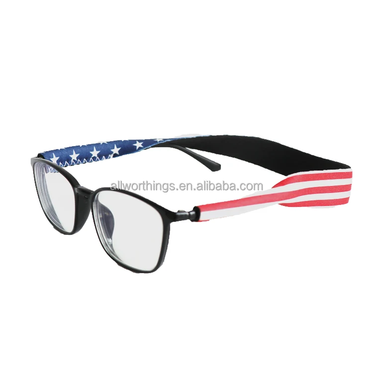 Custom Fashionable Band Sublimation Printing Sports Brand Logo Neoprene Glasses Straps
