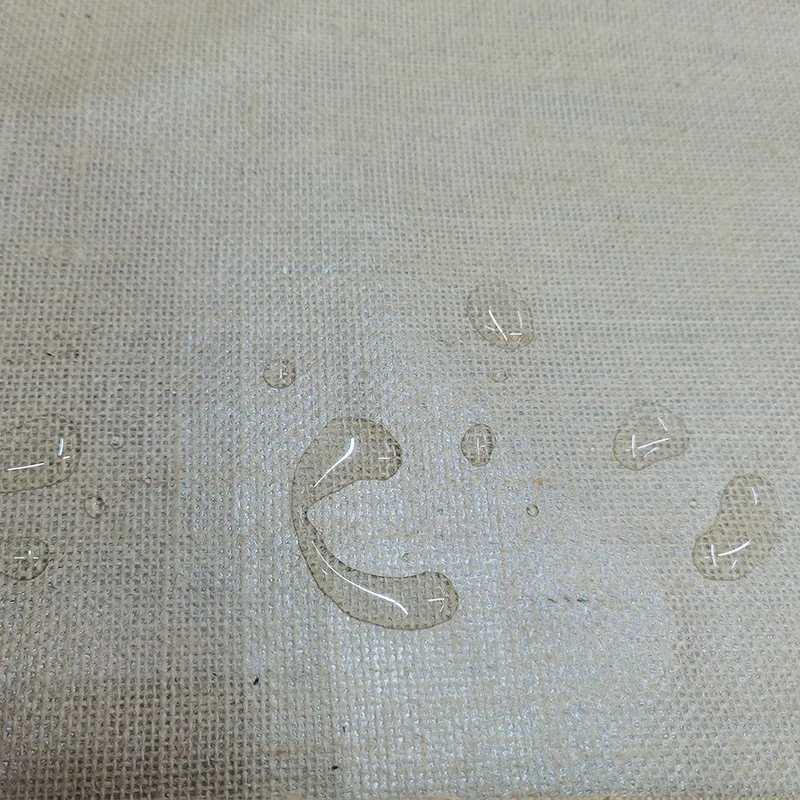 cheap price laminated burlap fabric waterproof jute cloth for tote bags natural 100% burlap fabric PE coated customized size