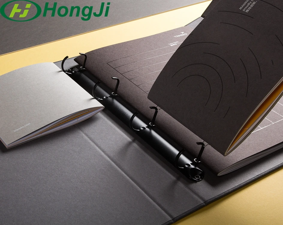 Metal 2/3/4 Ring Binder Folder Colorful Design Paper File Folder Custom A4 Cardboard Folder