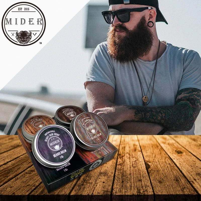 Wholesale Private Label Different Smell Natural 10Z Bottle Bulk Shaving Beard Care Beard Balm For Men
