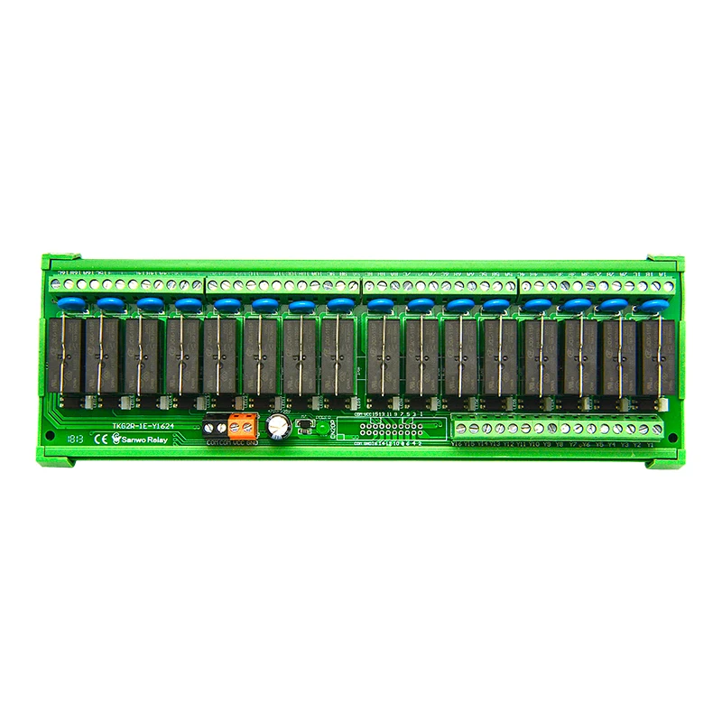 Hongfa 16-channel 16A Safety Relay Manufacturer Module Plc Controller Adapter Board Optocoupler Isolation RT314024/DC12V