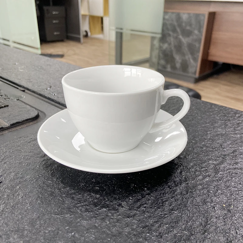 
Customer made ceramic coffee cup and saucer brand gift with logo print 
