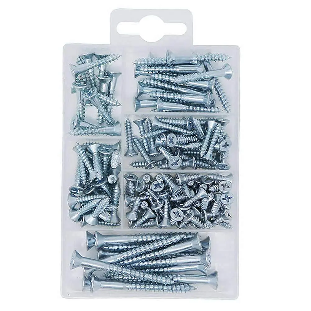 Wood Screws Sets Flat Head Phillips Driver,6#8#10#,150pcs
