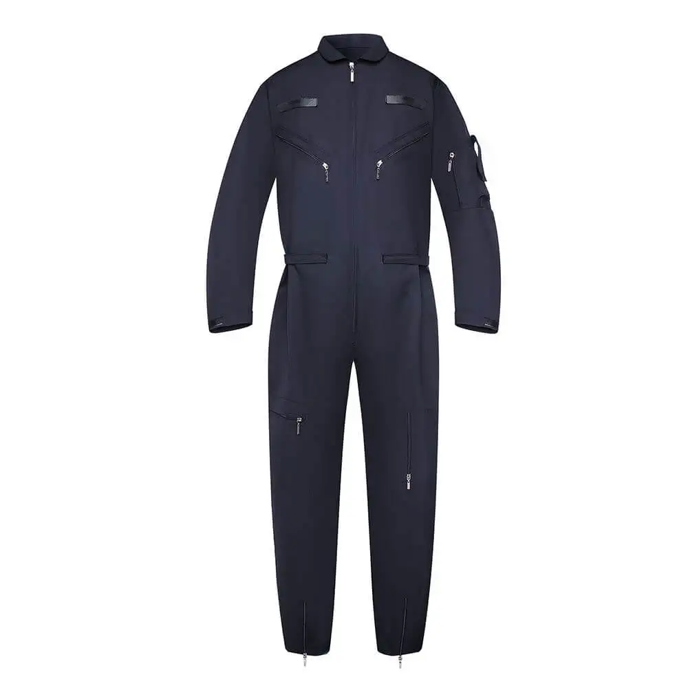 Custom Fireproof Safety Royal Blue Air Pilot Flame Retardant Coverall  Nomex FR Flight Suits