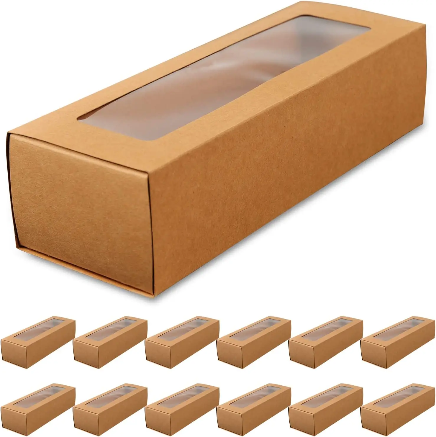 Пользовательский бесплатный логотип, переработанная коричневая бумажная коробка из крафт-бумаги и бумажная коробка для печенья