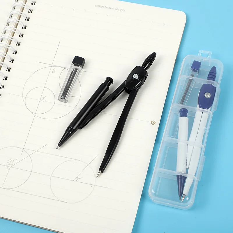 Компас 2 шт./компл. треугольный транспортир для рисования математическая линейка компасы набор для студентов школьные принадлежности