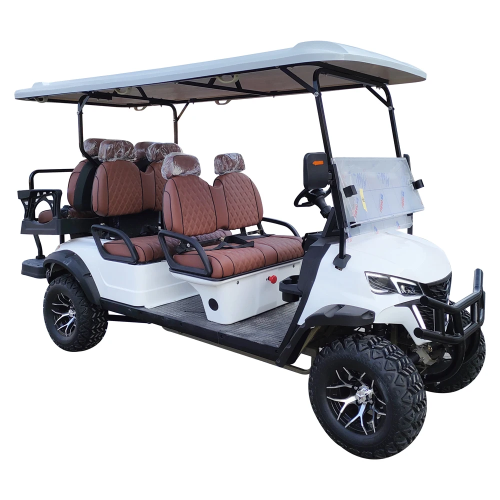 CE Certification 4+2 New Model Golf Cart High Power 5KW/7.5KW Electric Golf Cart Hunting Car