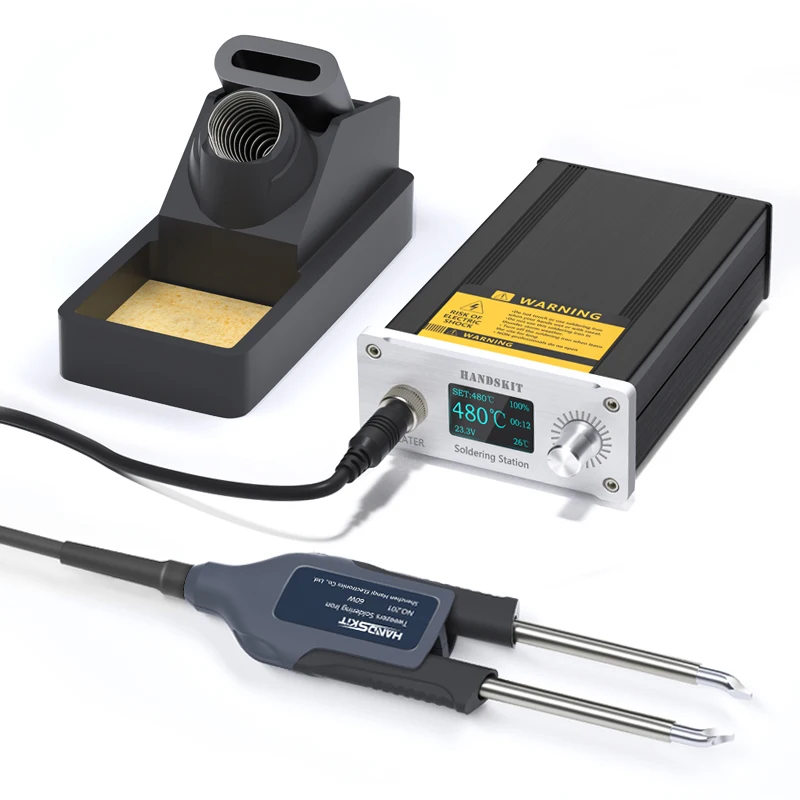 handskit  T12A  Handskit Portable Tweezers  Soldering Station For SMD Electronic Components Repair Chip Desoldering Kit Tweezer