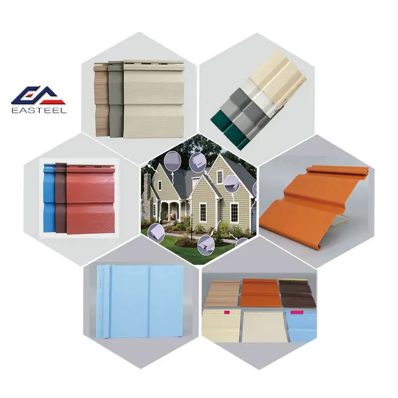 Wholesale High Quality Pvc Cladding Vinyl Siding Panel Exterior Wall Colorful Hanging Board For Villa Decoration