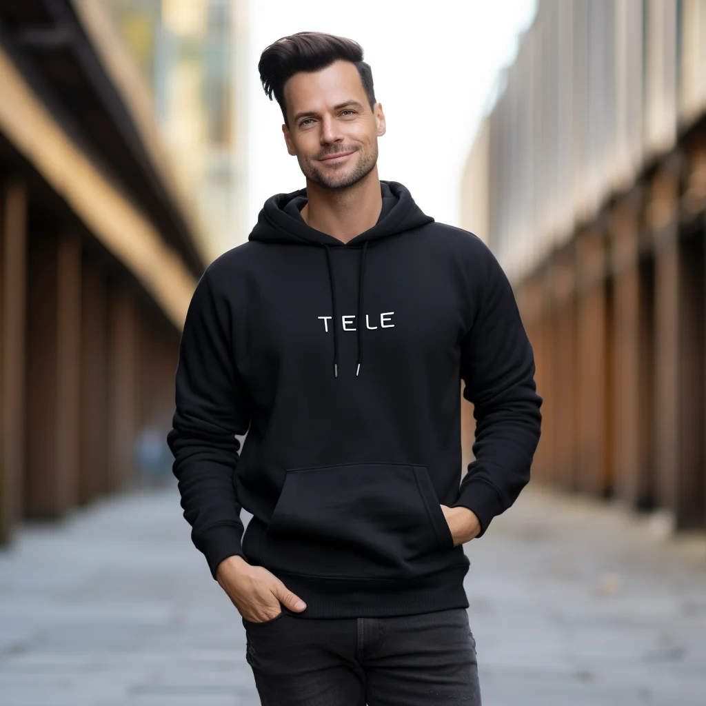 80% cotton 20% polyester fleece custom logo printing pullover mens oversized hoodie