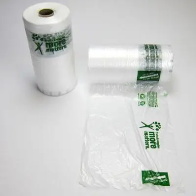 Wholesale disposable clear plastic bags food freezer produce bag shopping flat bag roll for supermarket