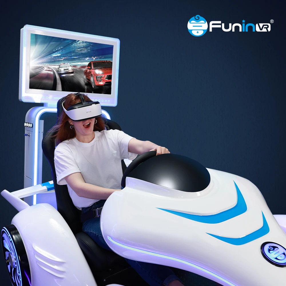Funinvr Factory Racing Driving Virtual Reality 9D Vr Arcade Machines Simulator Game Vr Karts Racing Seat Theme Park Simul