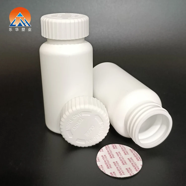 Portable PET empty plastic100ml/150ml/200ml/250ml  Biodegradable vitamin nutritional protein storage pill bottle