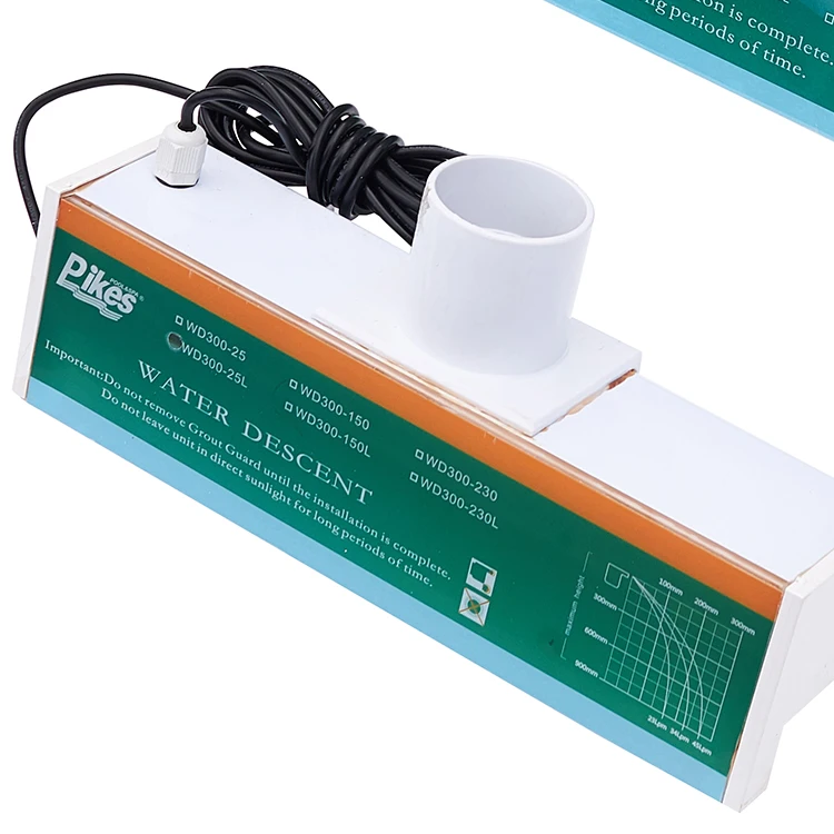 300mm 600m 900mm 1200mm size with led lights or without led lights acrylic garden pool wall waterfall water descent