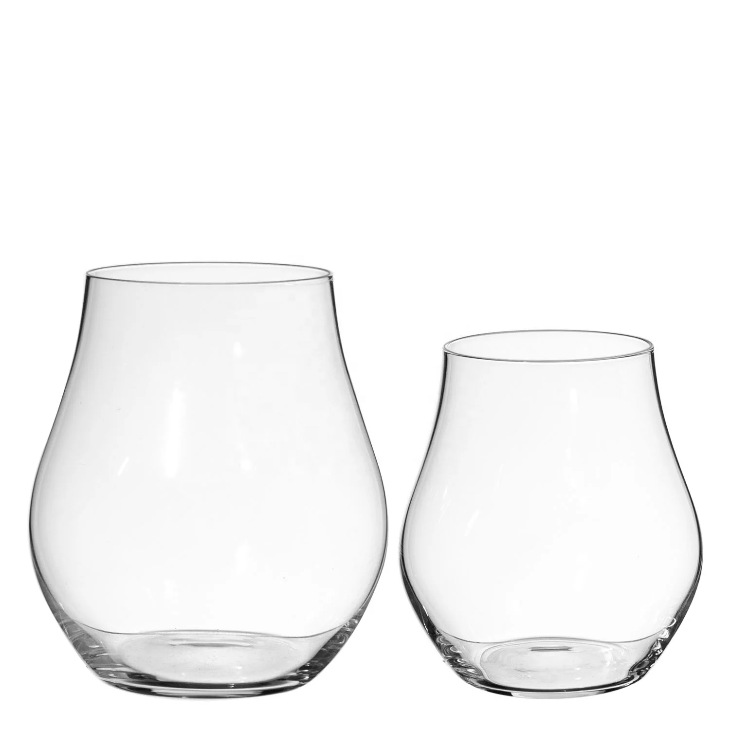 Samyo Premium Quality Handmade Glassware Wholesale Crystal Stemless Tulip shape Water Glass Whisky Wine Tumbler