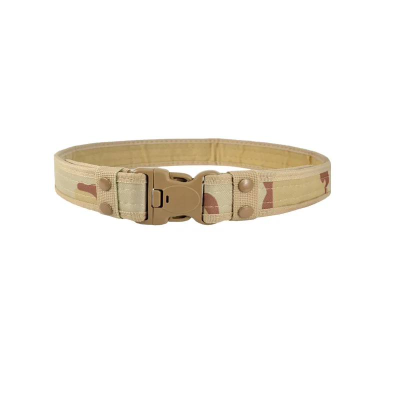 2023 Hot Canvas Camouflage Khaki Outdoors Nylon Security Tactical Belts for Men Equestrian Belt