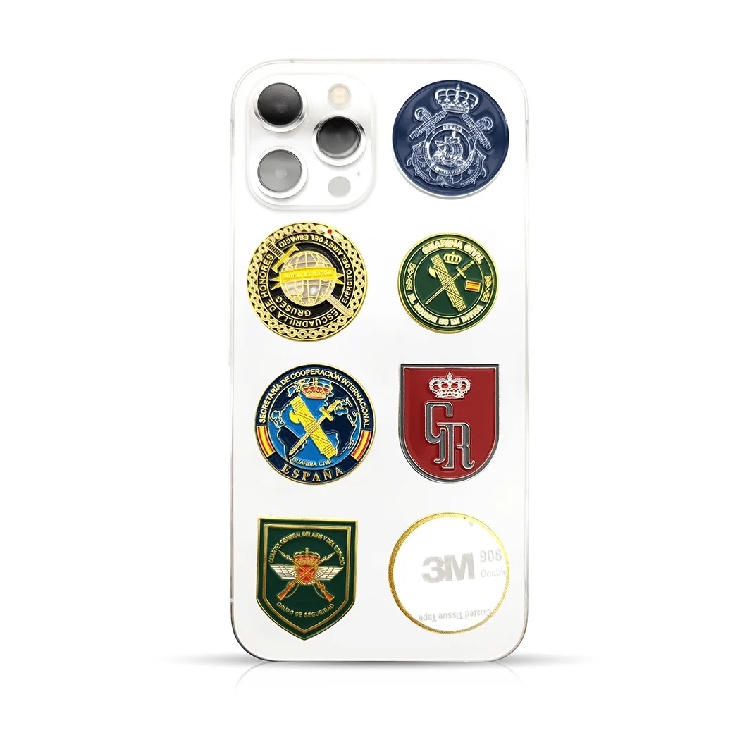 Design Your Own Uae Oman Kuwait Ksa Metal Sticker Badge Mobile Phone Decoration Lapel Pin Sticker Emblem For Phone Case