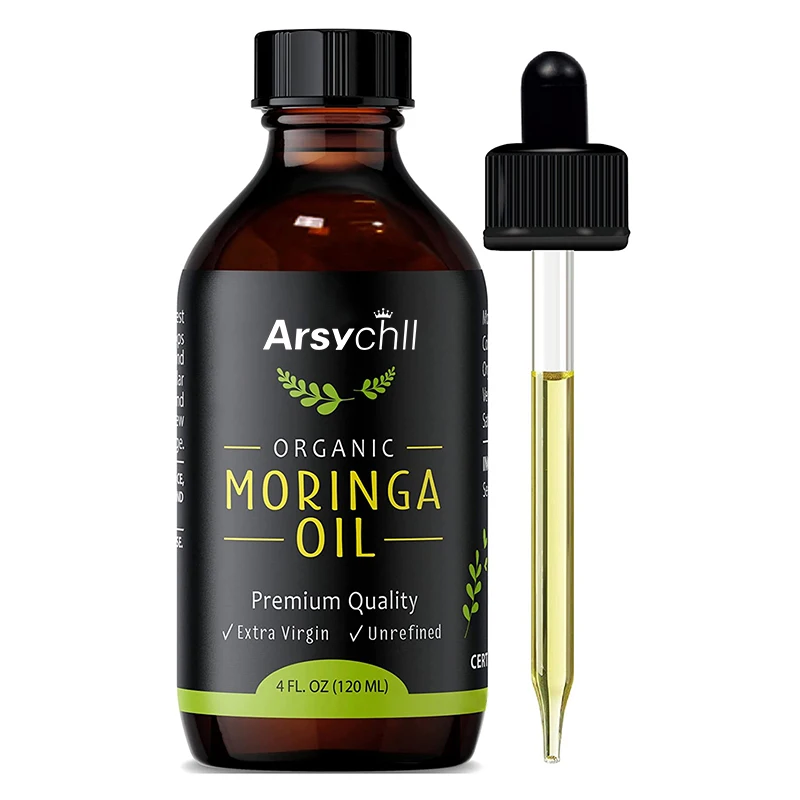 Private Label Cold Pressed Cosmetic Grade 100% Pure Natural Organic Moringa Seed Oil Bulk For Skin Face Hair Lip and Nail Care