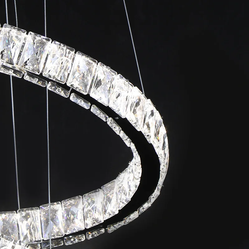 Modern and minimalist indoor living room exhibition hall  spiral shaped irregular crystal lamp
