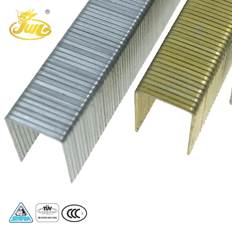 9MM Zinc Plated U-Type Nail Zinc Plated Furniture Hardware 71 Series Industrial Staples